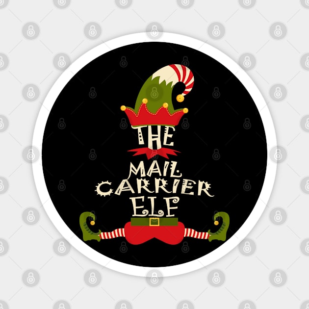 mail carrier elf Christmas funny Cool Matching Family Group gift Magnet by mahmuq